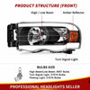 YITAMOTOR® LED Tube 2002-2005 Dodge Ram 1500 Headlamp Switchback Headlights Assembly