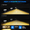 YITAMOTOR® LED Tube Headlights Assembly For 2002-2005 Dodge Ram 1500/2003-2005 Dodge Ram 2500 3500 DRL Headlight Headlamp Replacement Pair Smoke Lens