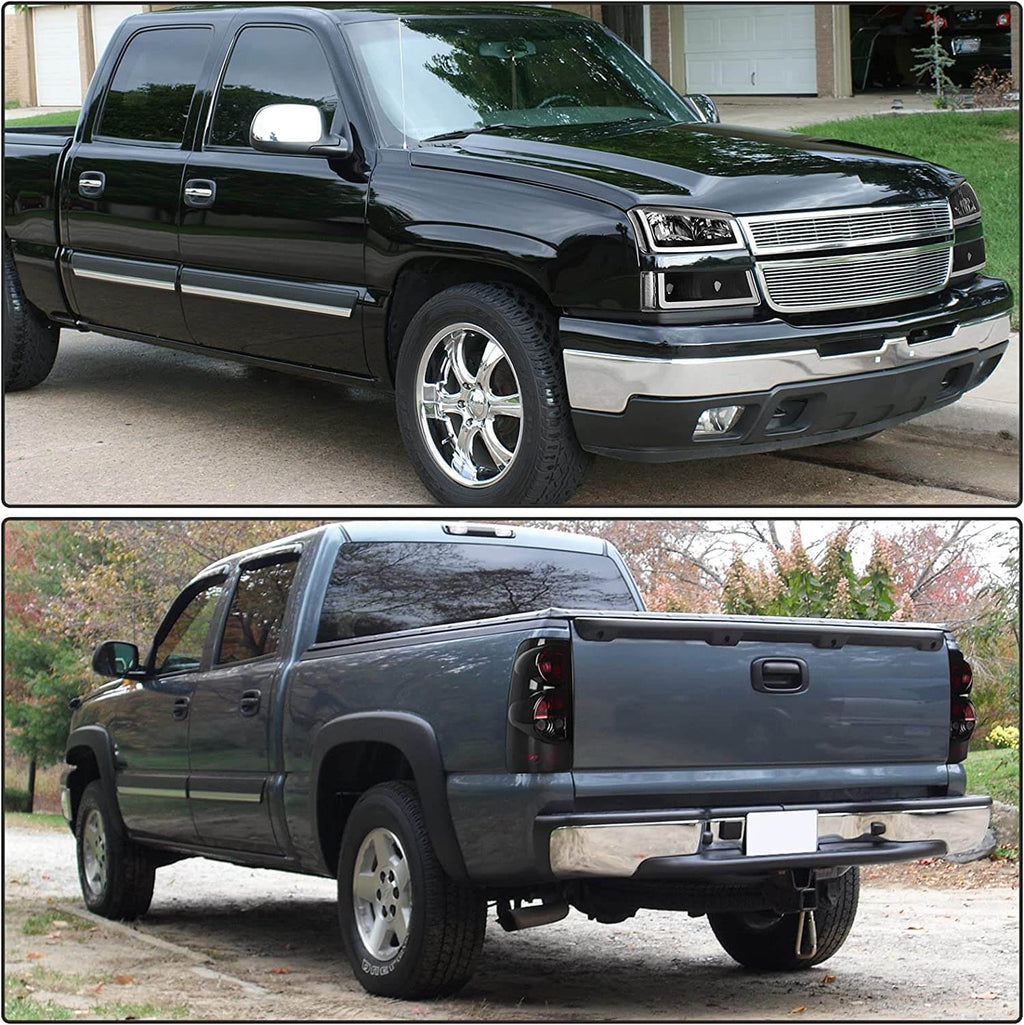 YITAMOTOR® 2003-2006 Chevy Silverado LED DRL Clear Headlights Smoke –  YITAMotor
