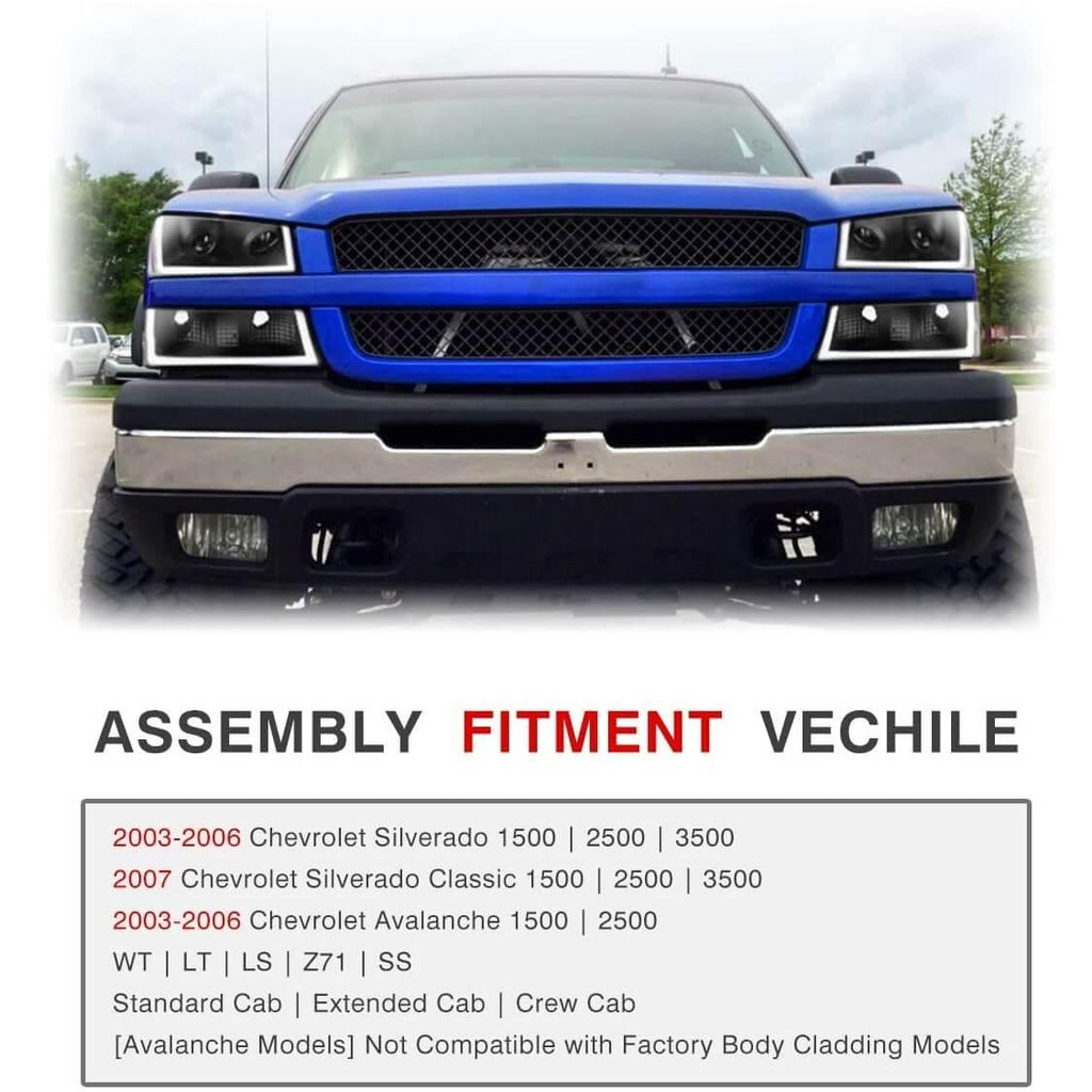 Projector Headlight Assembly for 03-06 Chevy Silverado