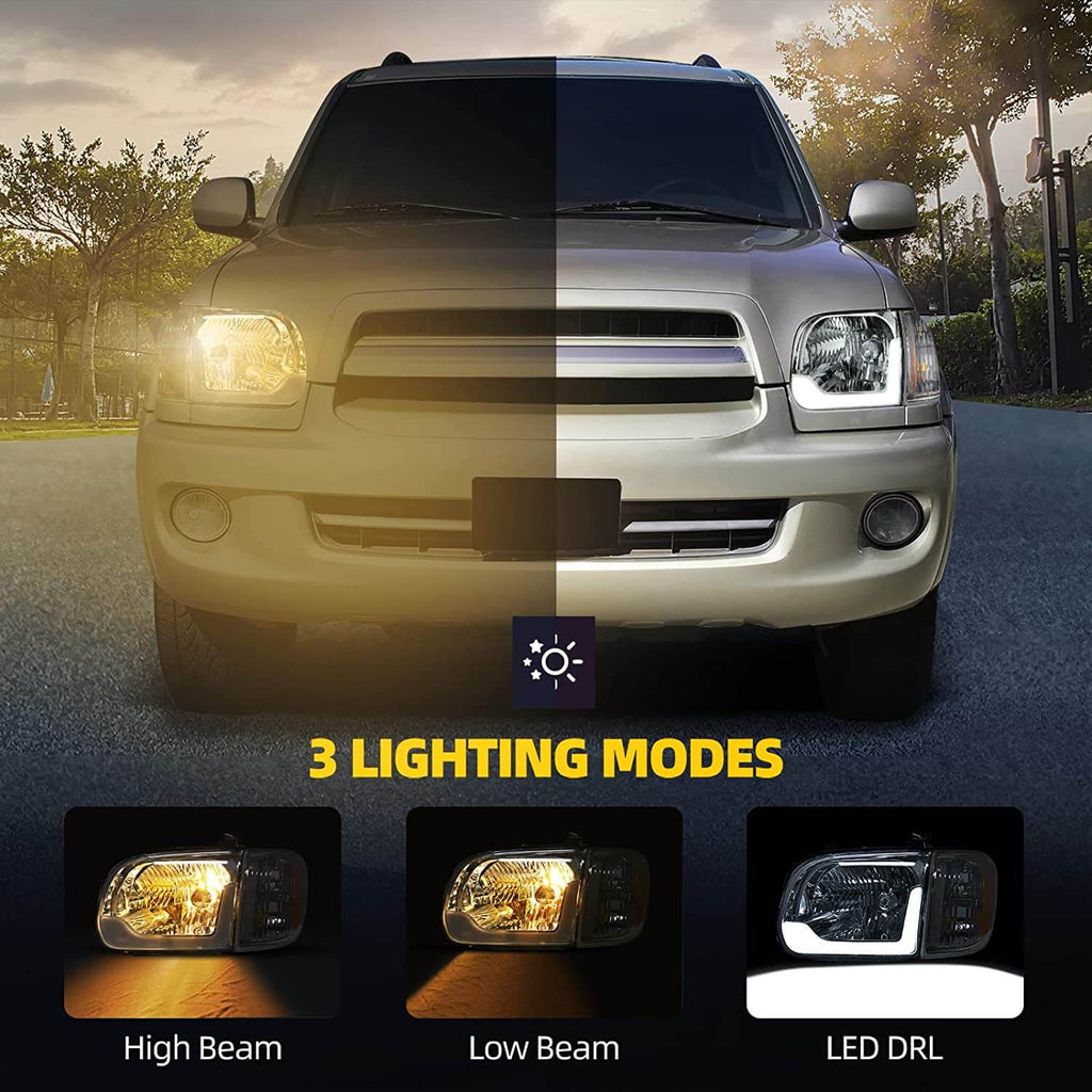 LED DRL 2005-2006 Toyota Tundra SR5 headlights