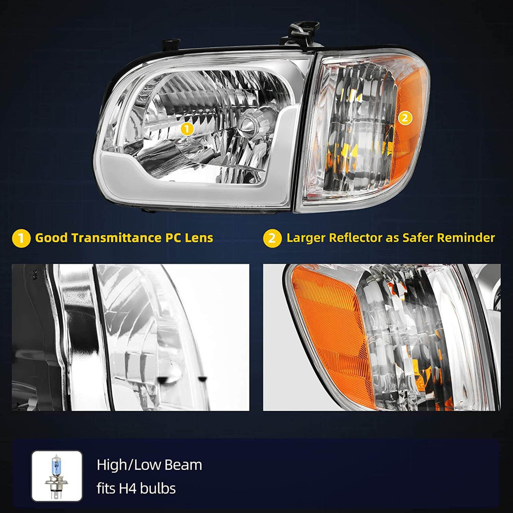 LED DRL 2005-2006 Toyota Tundra SR5 headlights