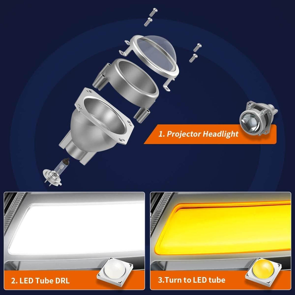 Projector shop headlight assembly