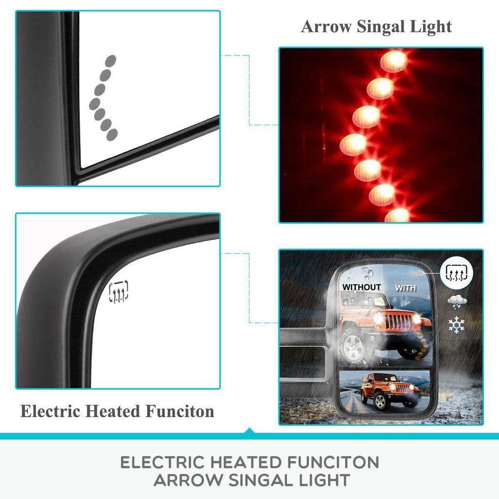Towing Mirrors for 07-13 Chevy Silverado Turn Signal Light