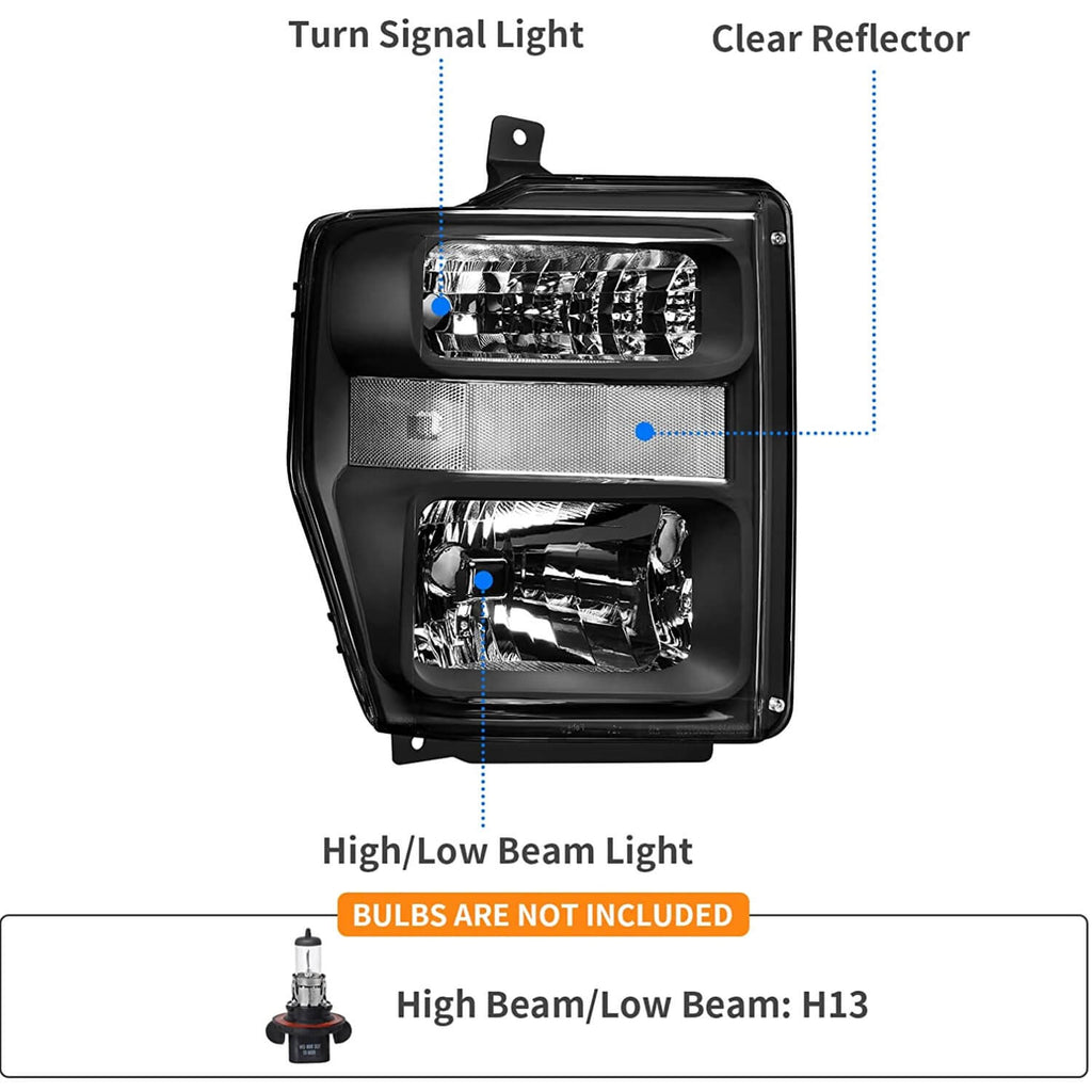 2008-2010 Ford Super duty Headlights Assembly