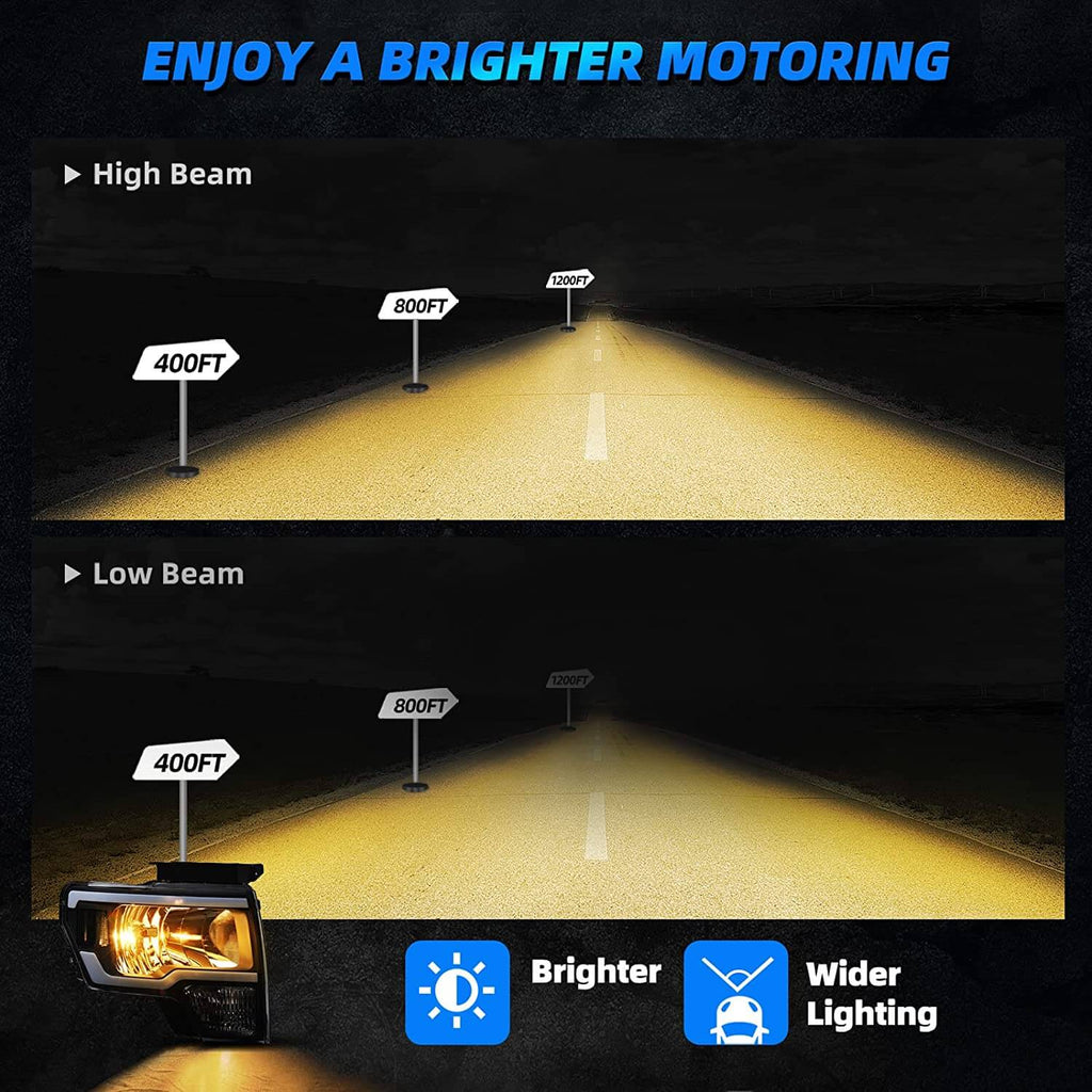 Switchback LED DRL 2009-2014 Ford F150 Headlights