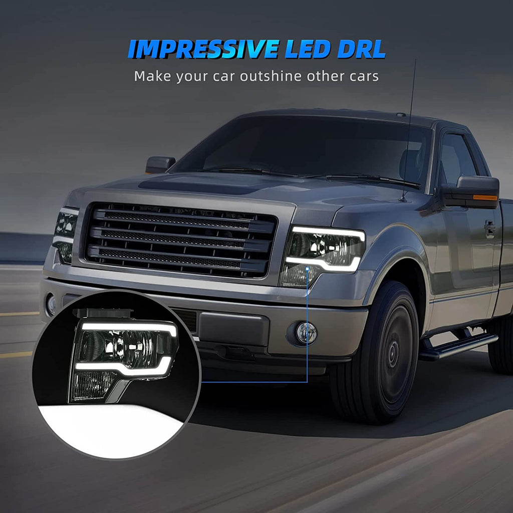 2009-2014 Ford F150 LED DRL switchback headlights