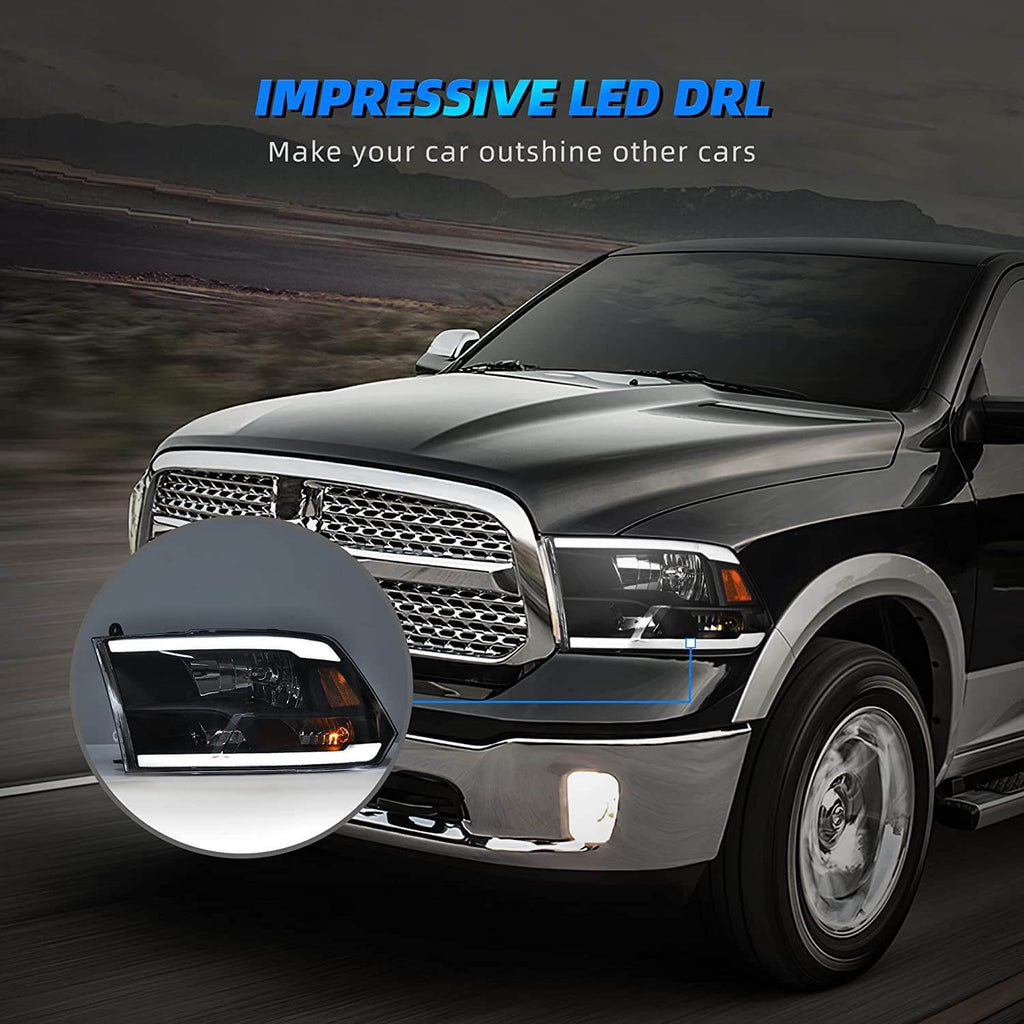 LED DRL Switchback 2009-2018 Dodge Ram headlights