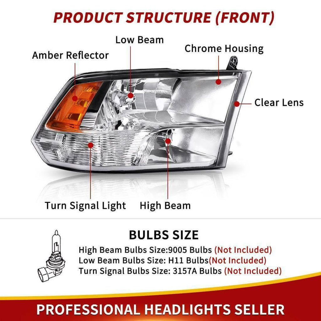 2009-2018 Dodge Ram Quad Headlamp
