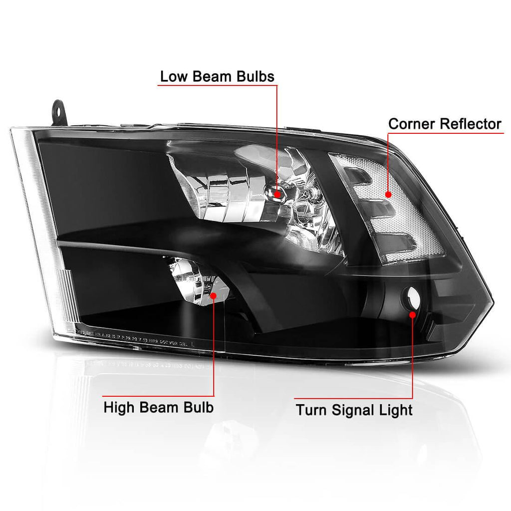 2009-2018 Dodge Ram 1500 headlights