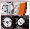 YITAMOTOR® 1999-2004 Jeep Grand Cherokee OE Headlight Assembly Chrome Housing Headlamp - YITAMotor
