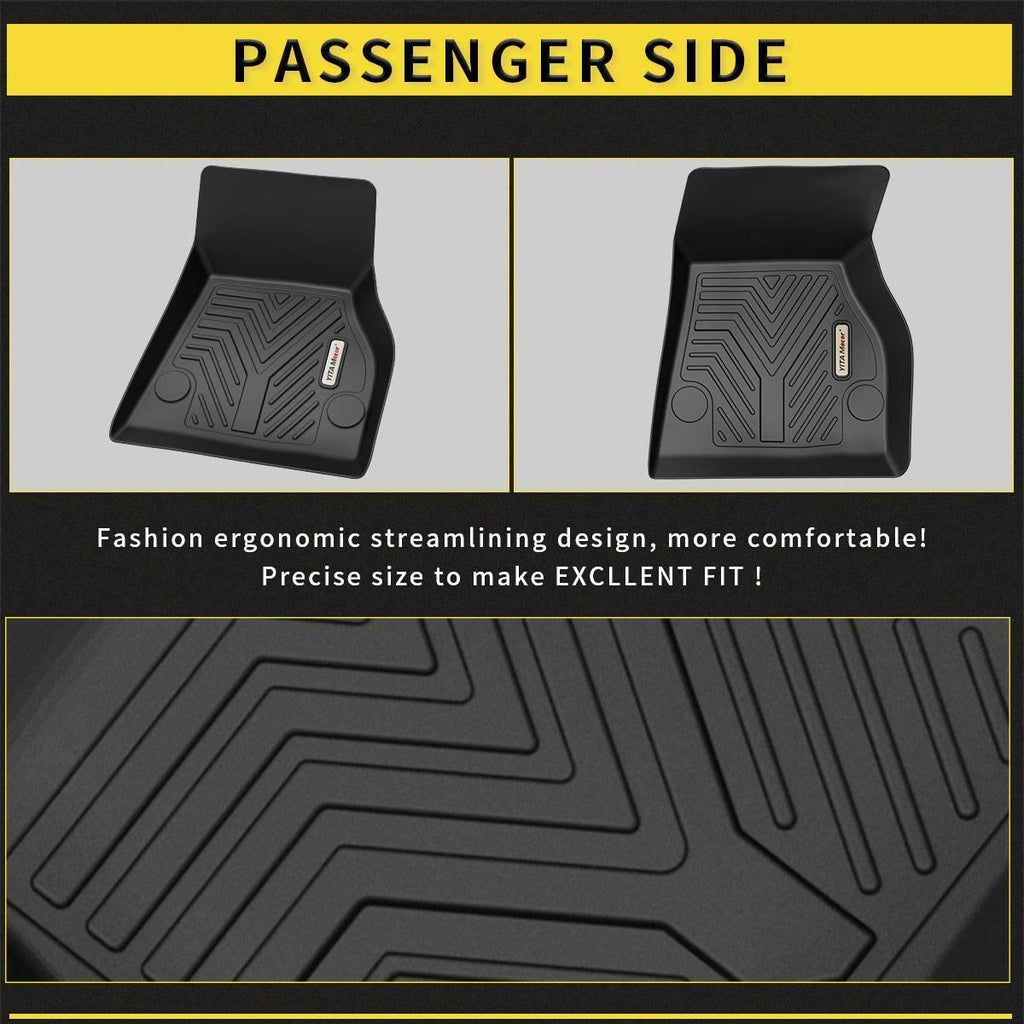 YITAMOTOR® Floor Mats Floor Liners for 2015-2019 Tesla Model S, 1st & 2nd Row All Weather Protection