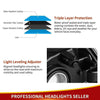 YITAMOTOR® 2009-2012 Dodge Ram Pickup Dual Cab Headlight Assembly Black Housing Headlamp - YITAMotor