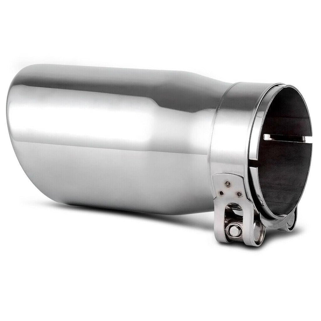 YITAMOTOR Exhaust Tip 2.5" Inlet 3" Outlet 6"Long Clamp On Tailpipe Stainless - YITAMotor