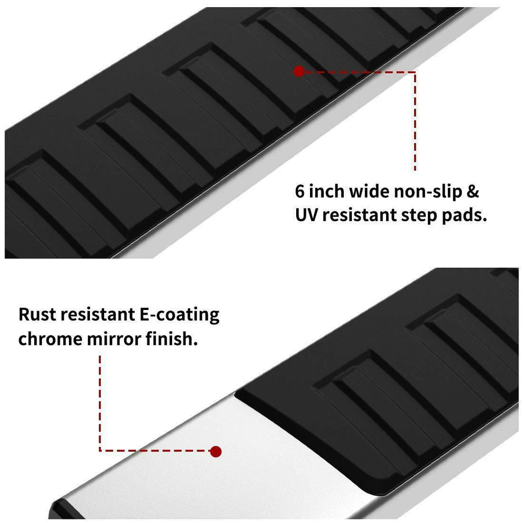 YITAMOTOR® 2007-2021 Toyota Tundra Crew Max 6" Running Boards Side Steps Nerf Bars