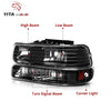 YITAMOTOR® Headlight Set For 2000-2006 Chevy Suburban Tahoe Headlights Lamps + Tail Lights Pair