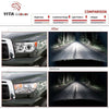 YITAMOTOR® Conjunto de faros delanteros para Toyota Tundra 2007-2013/Sequoia 2008-2017, faros delanteros con proyector de tubo LED con carcasa cromada