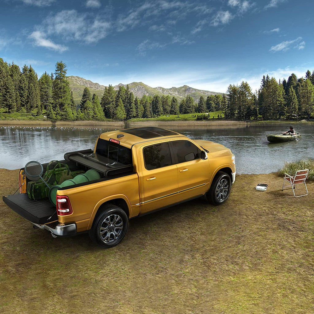 YITAMOTOR® Soft Tri-fold 2019-2024 Chevy Silverado/GMC Sierra 1500 Nuevo estilo de carrocería, cubierta tipo lona para caja de camioneta Fleetside de 6.6 pies