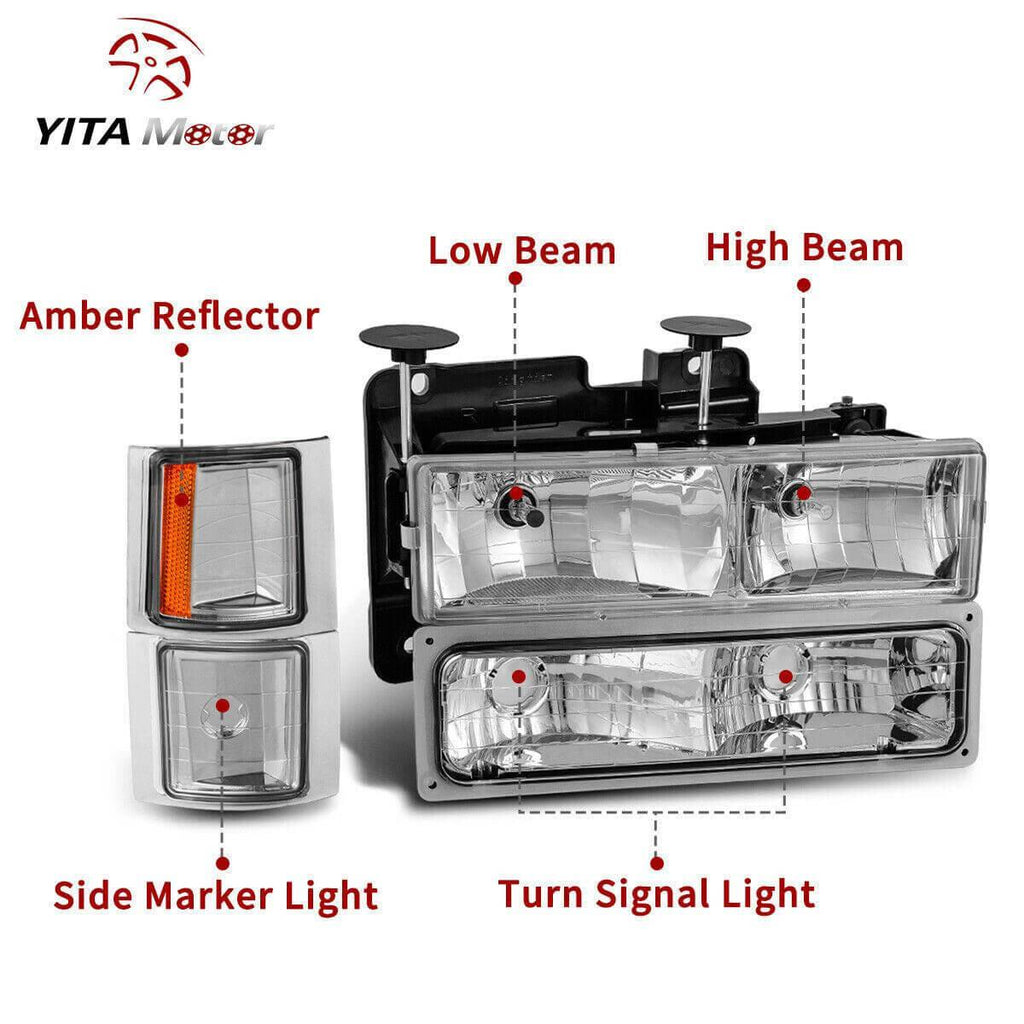 LED Headlights Assembly for 1994 1995 1996 1997 1998 Chevy C K