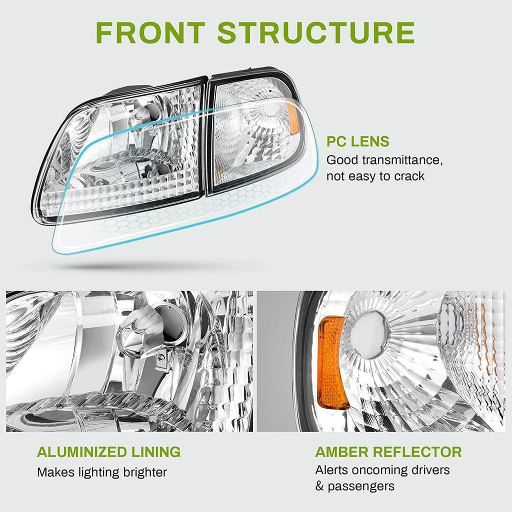 1997-2003 Ford F-150 headlights assembly