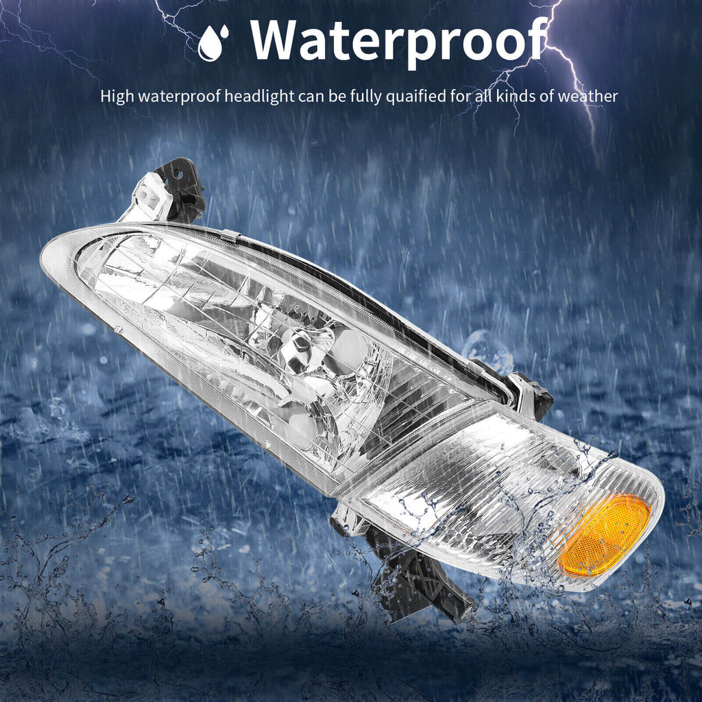 YITAMOTOR® 1998 1999 2000 Toyota Corolla Headlight +Turn Signal Lamp Assembly