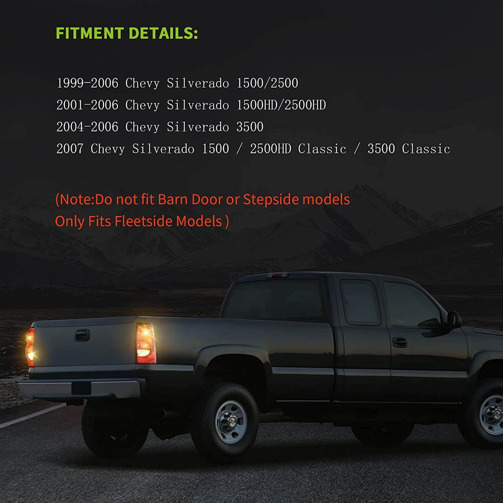 2003-2006 Chevy Silverado tail lights smoke housing red lens