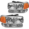 YITAMOTOR® Conjunto de faros delanteros de señal para GMC Sierra 1999-2007 / GMC Yukon 2000-2006