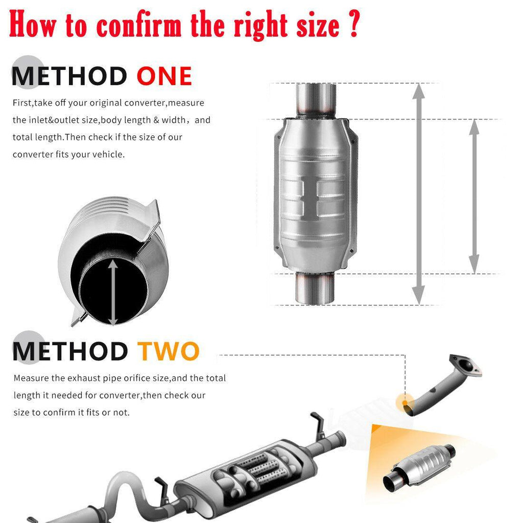 YITAMOTOR® 2.25'' Inlet/Outlet Universal Catalytic Converter with O2 Port (EPA Compliant) - YITAMotor