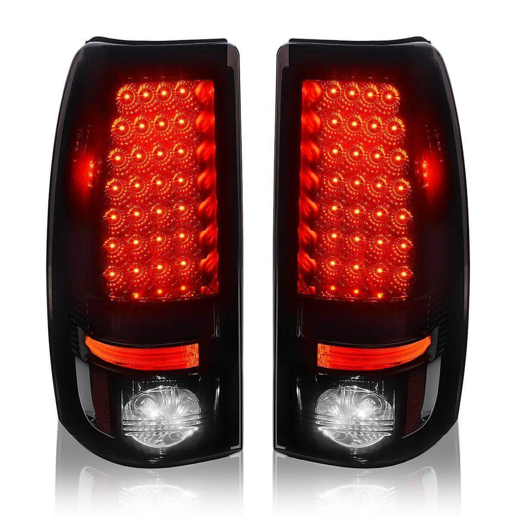 YITAMOTOR® 2003-2007 Chevy Silverado / 1999-2003 GMC Sierra LED Tail Lights Smoke Lens