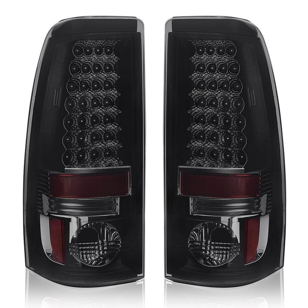 YITAMOTOR® 2003-2007 Chevy Silverado / 1999-2003 GMC Sierra LED Tail Lights Smoke Lens