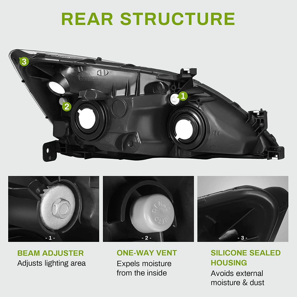 2003-2007 Honda Accord OE Headlights Assembly