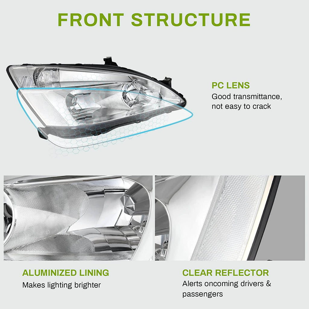 2003-2007 Honda Accord OE Headlights Assembly