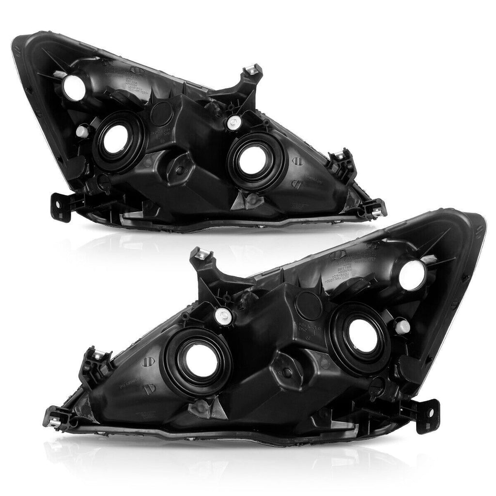 YITAMOTOR® Smoke 2003-2007 Honda Accord Headlight Assembly Headlamp Clear Lens