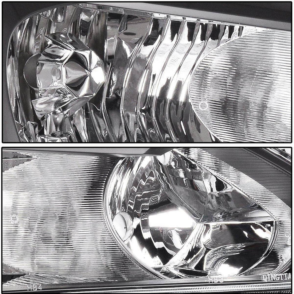 YITAMOTOR® 2003-2007 Honda Accord Headlight Assembly OE Headlamp Amber Reflector Black Housing - YITAMotor