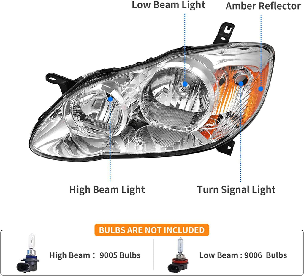 2003-2008 Toyota Corolla headlights