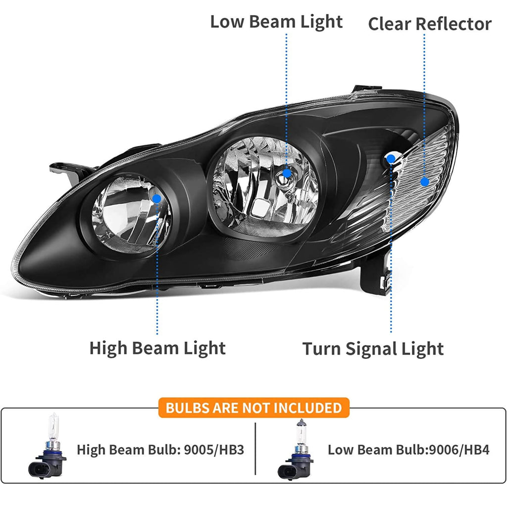 2003-2008 Toyota Corolla Headlight Assembly