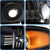 2004-2012 Chevy Colorado Headlight Assembly Black Housing Amber Reflector