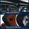 YITAMOTOR® 2006-2013 Chevy Impala / 2006 2007 Monte Carlo Conjunto de faros delanteros Lente ahumada Reflector ámbar 