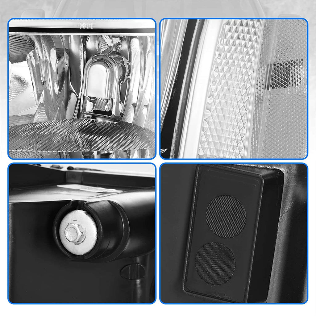 YITAMOTOR® 2007-2013 GMC Sierra 1500 Chrome Housing Clear Lens Headlight Assembly