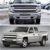 YITAMOTOR® 2007-2014 Chevy Silverado Headlamp Light Chrome Housing Amber Reflector Clear Lens Headlight