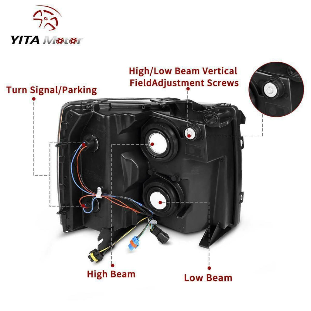 2007-2013 Chevy Silverado headlights taillights set