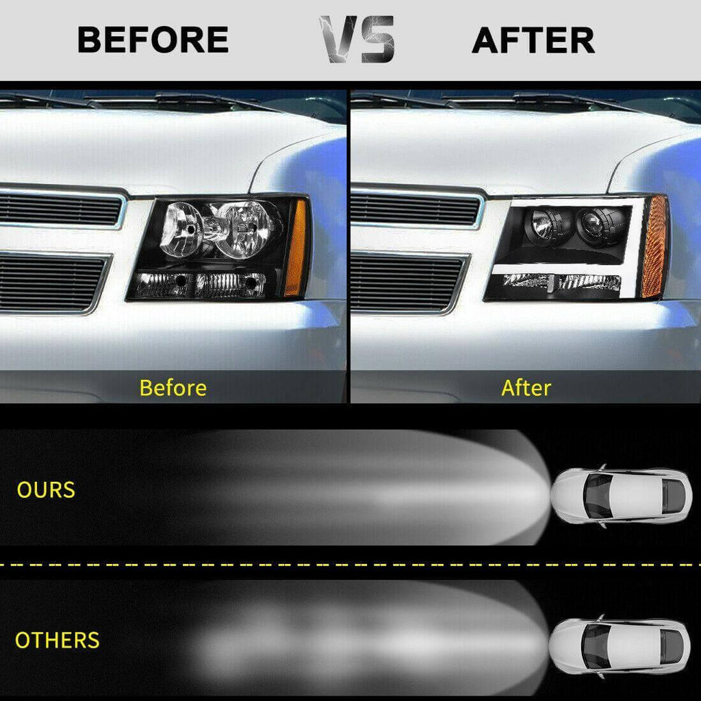 2007-2014 Chevy Suburban Tahoe Headlights tail lights set