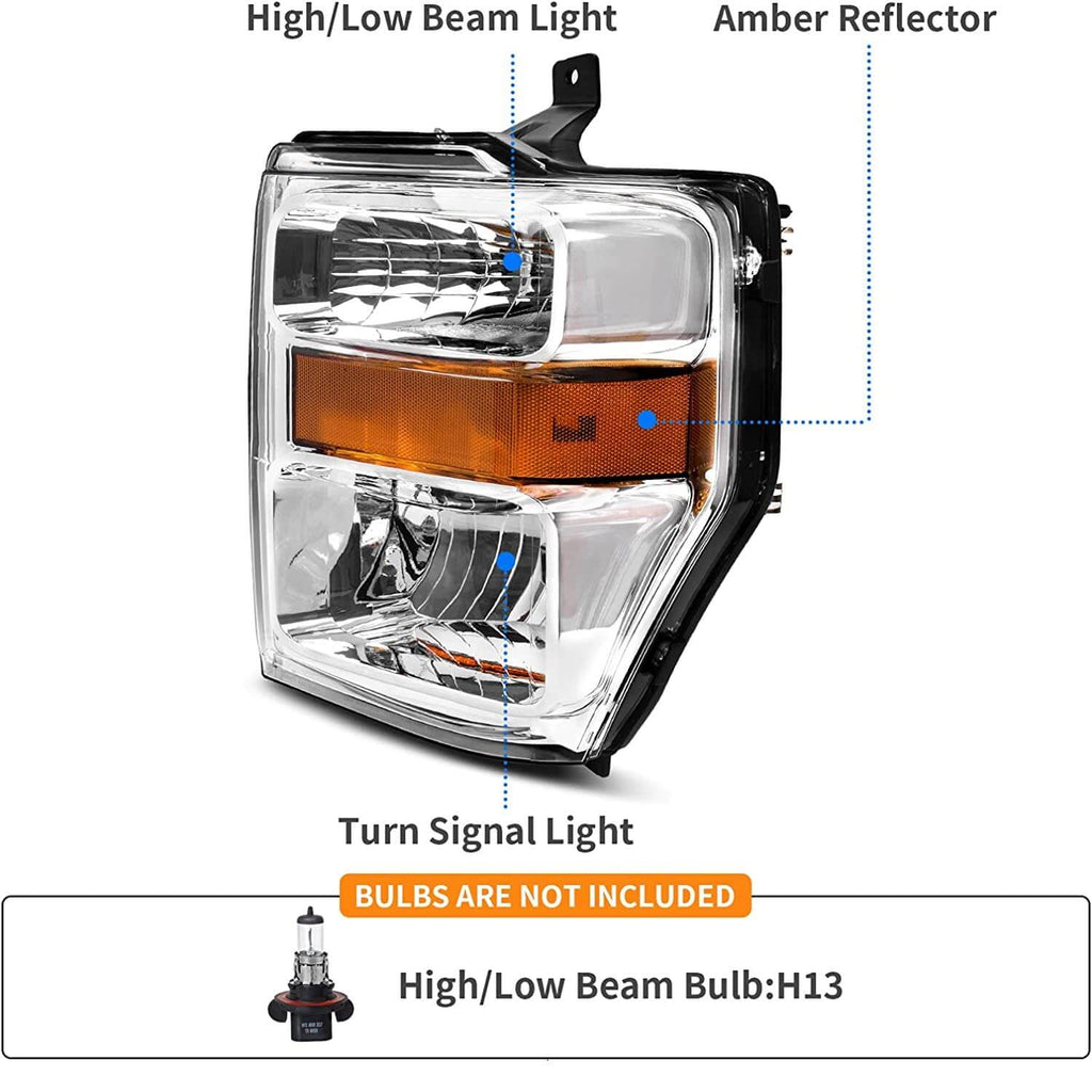 2008-2010 Ford F-250 F-350 F-450 Super Duty LED Headlights