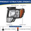 2009-2014 Ford F150 Amber Reflector headlights