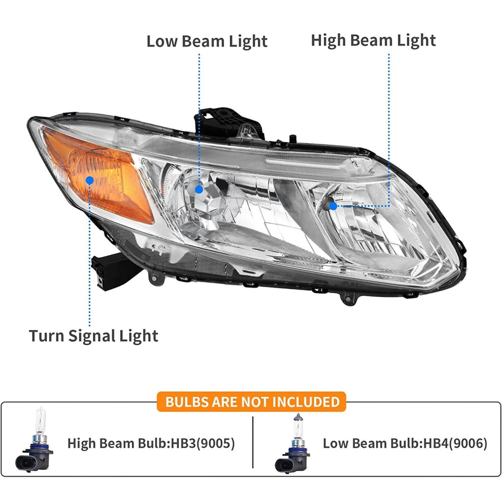 2012-2015 Honda Civic Sedan 4-Door Headlights