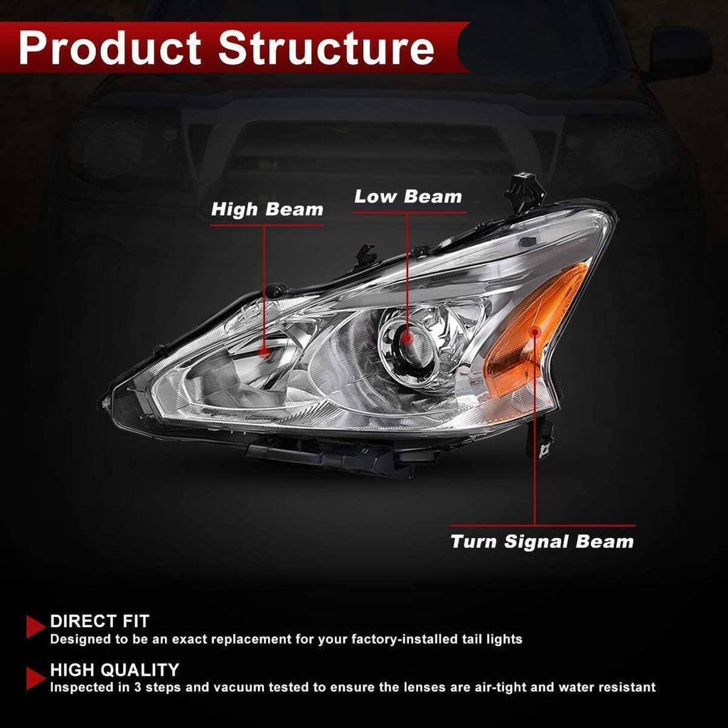 2013-2015 Nissan Altima 4-Door Sedan Models Headlight