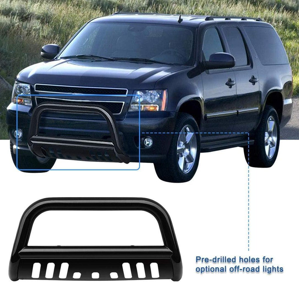 YITAMOTOR® Bull Bar para Chevy Silverado 1500/Suburban 1500/GMC Sierra 1500 07-18 Protector de empuje de cepillo de parrilla de 3"