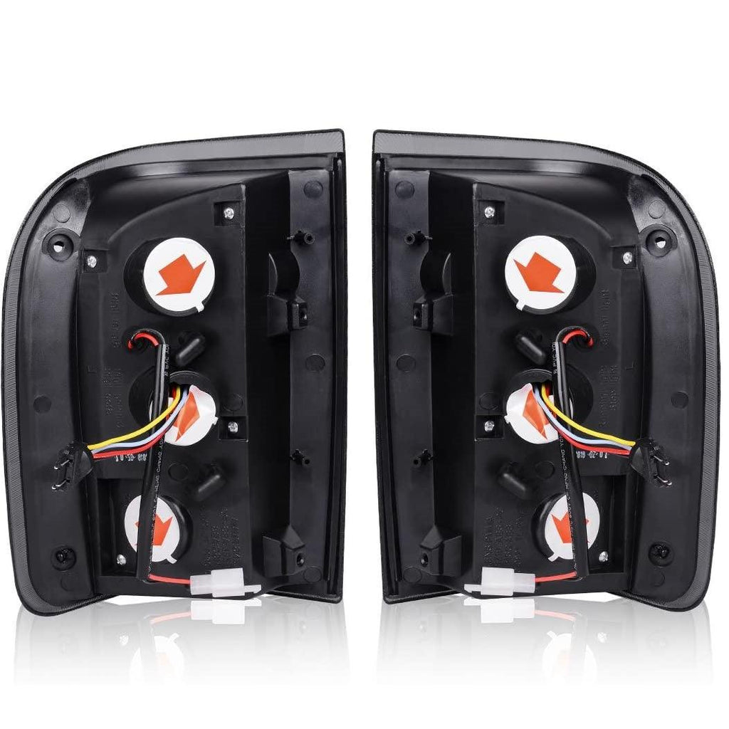 YITAMOTOR® LED Tail Lights for Ford Ranger 2001-2005, Tail Lamps Black Smoke Replacement Assembly Left + Right Pair