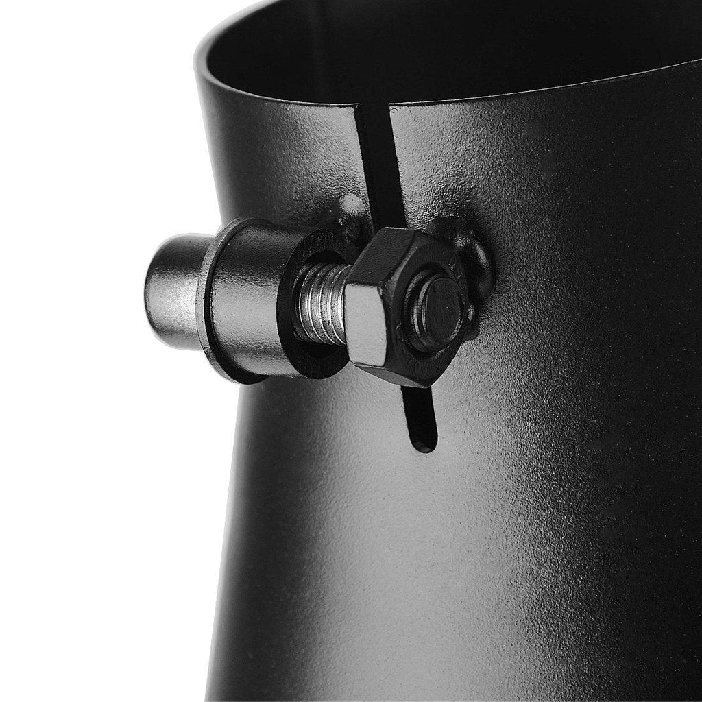 3.5'' Inlet 5'' Outlet 12'' Long Bolt On Diesel Exhaust Tip Black Stainless Steel - YITAMotor