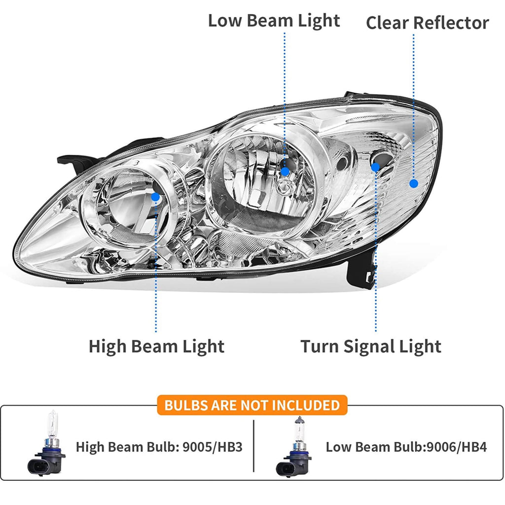 2003-2008 Toyota Corolla Headlight Assembly